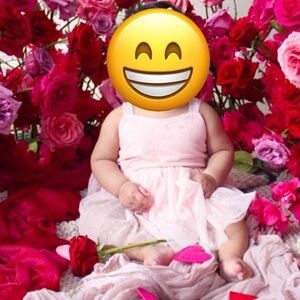 Peach Tulle Baby Dress sz 80